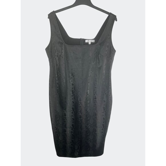 Madden Girl Black Faux Snakeskin Sleeveless Bodycon Dress 2X - Picture 13 of 14